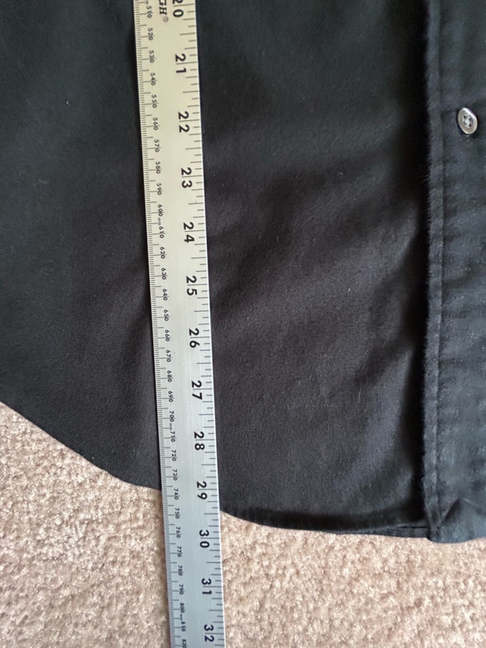 Polo Ralph Lauren Black Cotton/Cashmere Long Sleeve Button Down Shirt - Picture 9 of 9